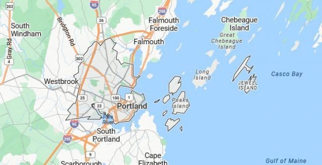 Map of Portland, Maine